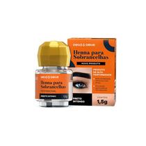 Henna Para Designer de Sobrancelhas Della E Delle 1,5g Preto Intenso