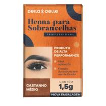Henna Para Sobrancelha Della E Delle 1,5g Castanho Médio