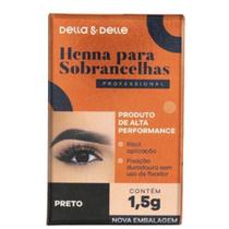 Henna Para Sobrancelha Della E Delle 1,5g Preta