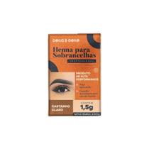 Henna Para Sobrancelhas Della & Delle Castanho Claro - 1.5G