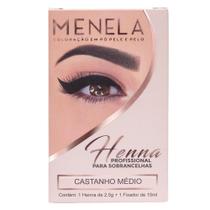 Henna para sobrancelhas menela 2,5g - castanho medio