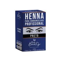 Henna Para Sobrancelhas New Beauty Preto+Fixador 10ml