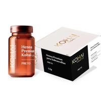 Henna Para Sobrancelhas Premium Preto 1,5 G Profissional Kohai + Fixador Para Sobrancelhas - KOHAI KOSMETICS