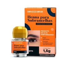 Henna Para Sobrancelhas Preto 1,5g - Della & Delle