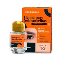 Henna Para Sobrancelhas Preto 3g - Della & Delle