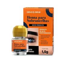 Henna Para Sobrancelhas Preto Intenso 1,5g - Della & Delle