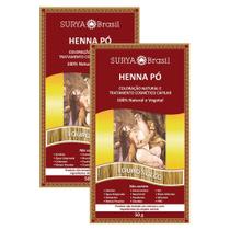 Henna Pó Surya Brasil Louro Sueco Kit com duas unidades
