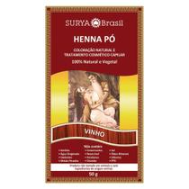 Henna Pó Surya Brasil Vinho Kit Henna Pó Surya Brasil Vinho Kit
