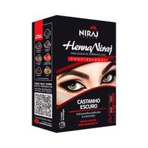 Henna Sobrancelha Castanho Escuro 3,5g - Niraj