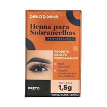 Henna Sobrancelha Della & Delle Preto 1,5g: Definição Duradoura e Preenchimento Vegano Henna Sobrancelha Della & Delle Preto 1,5g: Definição Duradoura e Preenchimento Vegano