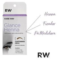 Henna Sobrancelha Indiana Glance Rare Way Alta Qualidade Rendimento e Fixação da cor 3,5g pó