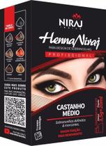 Henna Sobrancelha Niraj Castanho Médio 4g + Fixador - Henafix