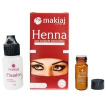 Henna Sobrancelhas Alto Rendimento Fixação Rena Efeito Natural Makiaj