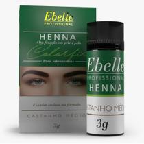 Henna Sobrancelhas Castanho Médio Ebelle 3g Henna Sobrancelhas Castanho Médio Ebelle 3g