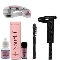 Henna Sourcil Sobrancelha Vegana + Paquimetro + Pincel Duplo + 6 Modelos De Sobrancelha Profissional Henna Sourcil Sobrancelha Vegana + Paquimetro + Pincel Duplo + 6 Modelos De Sobrancelha Profissional