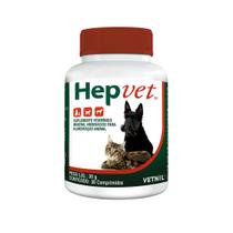 Hepvet 30 Comprimidos Suplemento Cães e Gatos - Vetnil