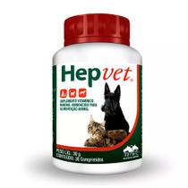 Hepvet Suplemento Para Caes E Gatos 30 Comprimidos - VETNIL