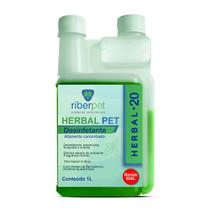 Herbal Pet 20 Desinfetante Concentrado Rende 500L Frasco 1L Herbal Pet 20 Desinfetante Concentrado Rende 500L Frasco 1L