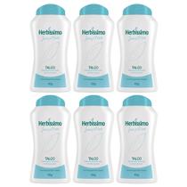 herbíssimo sensitive talco desodorante perfumado pele suave e cheirosa o dia todo combo 6x 100g