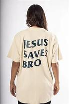 Here i am jesus saves bro caqui com azul unissex