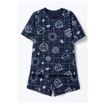 Hering Kids Pijama Curto Box Estampado Azul Hering Kids Pijama Curto Box Estampado Azul