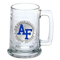 Heritage Pewter US AIR FORCE ACADEMY Beer Stein Glass 15 onças de vidro de cerveja estilo alemão Estanho de metal intrincadamente trabalhado Alma Mater Inlay