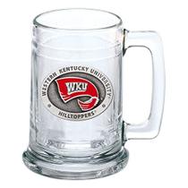 Heritage Pewter Western Kentucky Beer Stein Glass 15 onças de vidro de cerveja estilo alemão Estanho de metal intrincadamente trabalhado Alma Mater Inlay