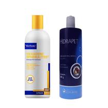 Hexadene Shampoo Antisséptico 500ml e Hidrapet Creme Hidratante para Cães e Gatos 500g - VIRBAC