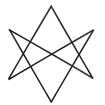 Hexagrama Unicursal Em Ferro 30cm Símbolo Ocultista Hexagrama Unicursal Em Ferro 30cm Símbolo Ocultista