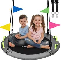 HeyZoo Saucer Tree Swing 102 cm 408 kg Capacidade cinza