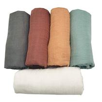 HGHG 5 pcs Bamboo Soft Muslin Swaddle Cobertores Premium Recebendo Cobertor para Meninos & Meninas 47" x 47" Cor Sólida (Nova Surpresa)