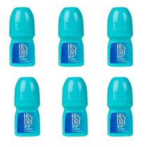 Hi & Dri Roll-on Unscented Kit 6 Un - Desodorante Azul 50ml