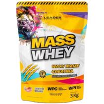 Hi Mass Whey Hipercalórico 3kg Com Waxy Maize e Creatina - Leader Nutrition