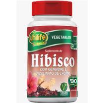 Hibisco Comm Gengibre e Picolinato de Cromo 90 Comprimidos Unilife
