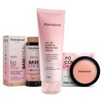 Hidrabene Base Stick Clara + Pó Claro FPS50 + Gel Limpeza Hidrabene Base Stick Clara + Pó Claro FPS50 + Gel Limpeza