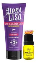 Hidraliso Progressiva de Chuveiro Liso de Salão em Casa + Argan Oil Hidraliso Edição Especial