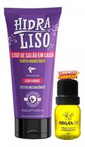 Hidraliso Progressiva de Chuveiro Liso de Salão em Casa + Argan Oil Hidraliso Edição Especial