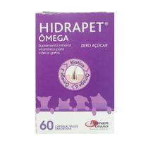 Hidrapet Ômega C/ 60 Cápsulas Moles e Saborosas Zero Acúcar P/ Cães e Gatos - Agener