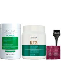 Hidratação Biomask 1kg e Btx Blend Repair 1kg Prohall