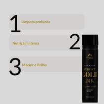 Hidratação detok amazon floweras limpeza alto impacto perfec gold shampoo diario 300gr