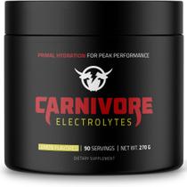 Hidratação em pó Carnivore Electrolytes 90 porções de limão Hidratação em pó Carnivore Electrolytes 90 porções de limão