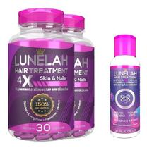 Hidratação para cabelo 150% biotina 2X 30CAPS ampola lunelah