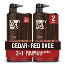 Hidratante 3 em 1 All Over Wash Every Man Jack Cedar 850 ml
