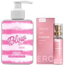 Hidratante Blow Girl Creme e Gel Aromatizante Beijavel Virilha e Perfume Feromonio Sedução Feminino Kit Hidratante Blow Girl Creme e Gel Aromatizante Beijavel Virilha e Perfume Feromonio Sedução Feminino Kit