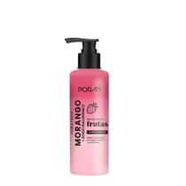 Hidratante corpo e rosto Morango + acido Hialuronico Poran 160ml