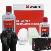 Hidratante Couro+higienizador Wurth +aplicador+luva Alemã