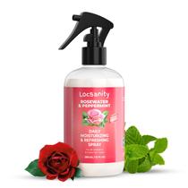 Hidratante diário Dreadlock Spray Locsanity 350 ml de água de rosas Hidratante diário Dreadlock Spray Locsanity 350 ml de água de rosas