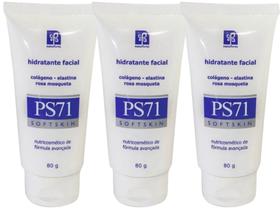 HIDRATANTE FACIAL COLAGENO ROSA MOSQUETA PS71 80gr NATUFLORES KIT 3UND