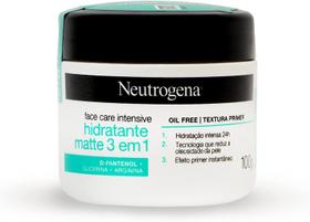 Hidratante Facial Neutrogena Face Care Intensive Matte 3 Em 1 100g VALIDADE 07/2024