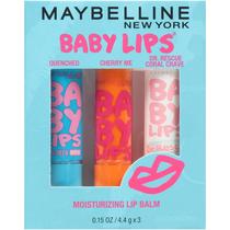 Hidratante labial 3-pack, tons variados, essencial para lábios - 70 caracteres - Maybelline New York